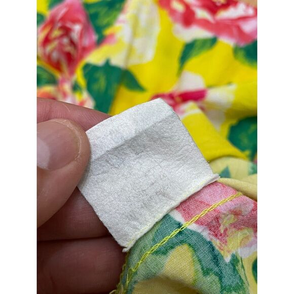 Jams World Men's S Yellow Shirt Cotton Button-Up Floral Beach Hawaiian Chic - Picture 5 of 8